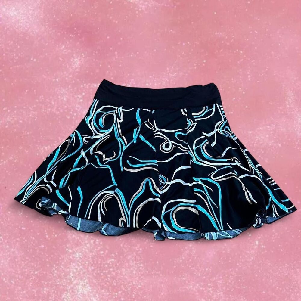 Macy-s Women's Blue and Black Skirt